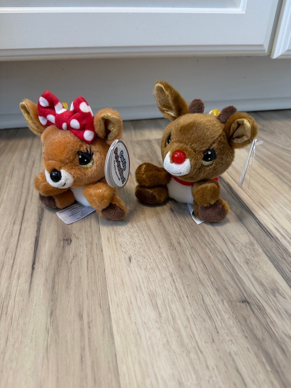 Cutie Pet-Tudies Rudolph & Clarice Precious Moments Backpack Clips 2024 NWT